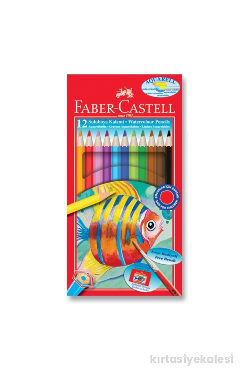 Faber-Castell Aquarel Kuru Boya Kalemi Karton Kutu 12 Renk