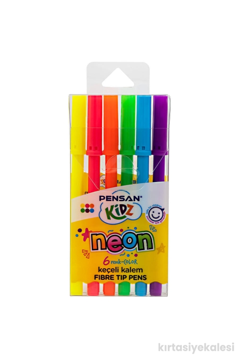Pensan Kidz Keçeli Boya Kalemi 6 Renk Neon