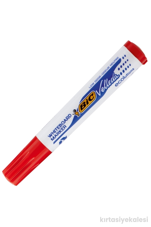 Bic Velleda 1701 Eco Yuvarlak Uç Kırmızı Renk Beyaz Tahta Kalemi