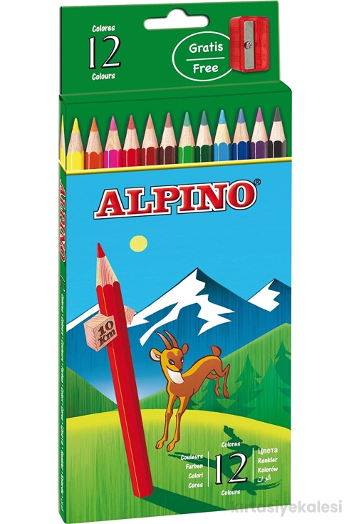 Alpino AL-654 Uzun Kuru Boya Kalemi 12 Renk