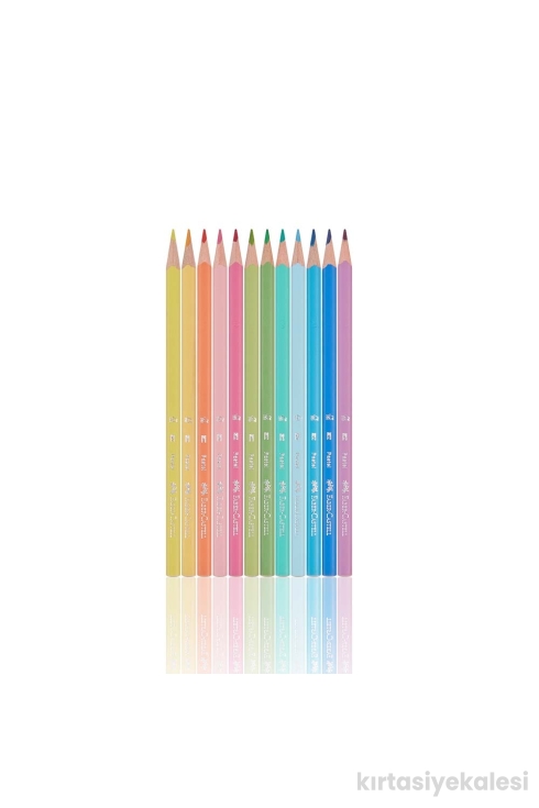 Faber-Castell Üçgen Kuru Boya Pastel Renkler 12′li