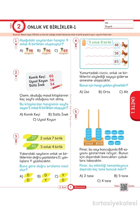 Key Kaliteli Eğitim Yayınları 2. Sınıf Keyi̇fli̇ Matematik Yeni̇ Nesi̇l Soru Bankası