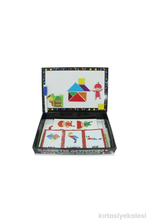 Laço Kids Manyetik Tangram Puzzle Yazı Tahtası Aktivite 50 Parça