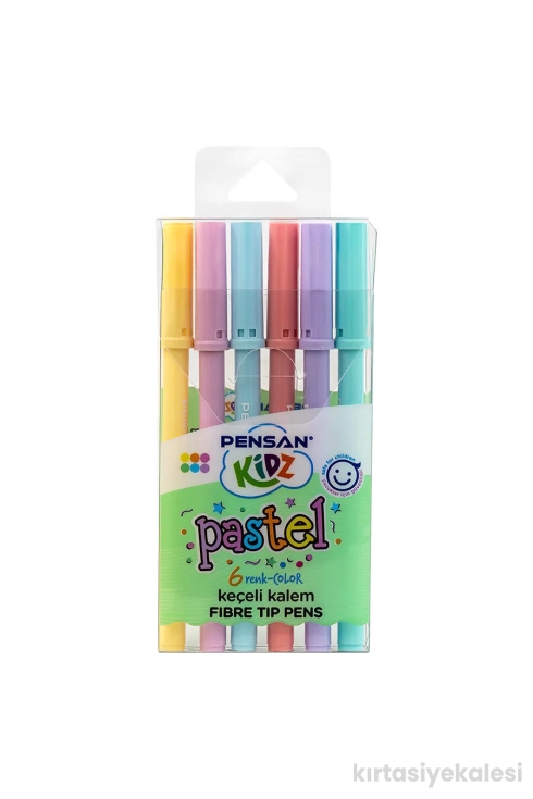 Pensan Kidz Keçeli Boya Kalemi 6 Renk Pastel