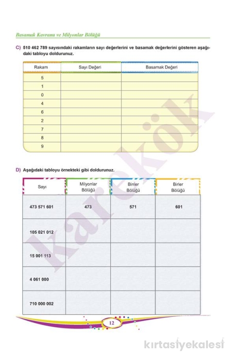 Karekök Yayınları 5. Sınıf Matematik Soru Bankası