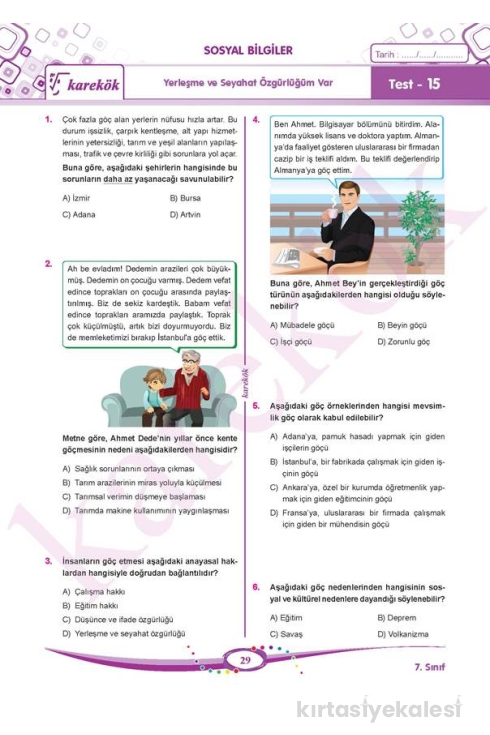 Karekök Yayınları 7. Sınıf Tüm Dersler Soru Bankası