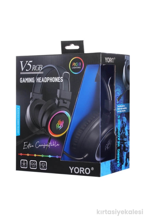 Yoro V5 RGB Profesyonel Işıklı Oyuncu Kulaklığı