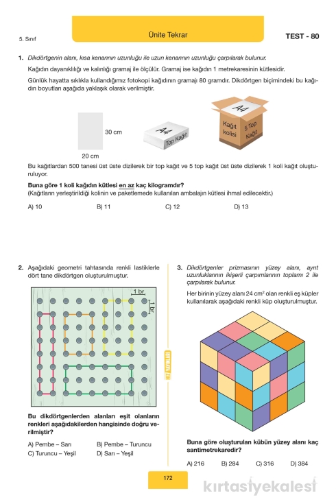 Hız Yayınları 5. Sınıf Matematik Soru Bankası