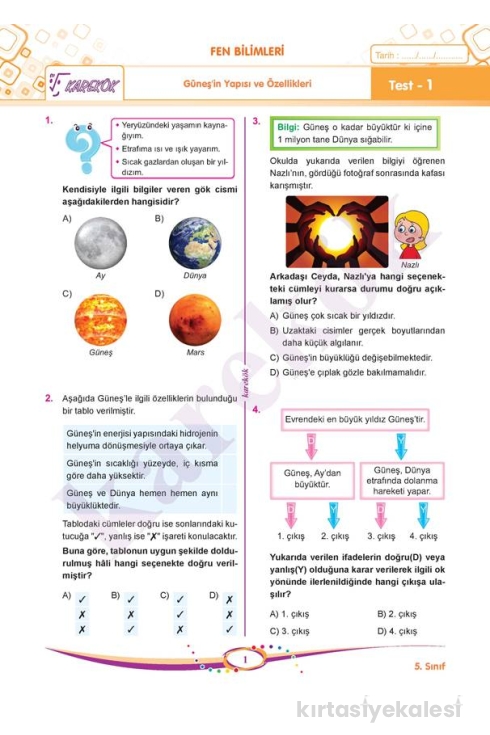 Karekök Yayınları 5. Sınıf Tüm Dersler Soru Bankası