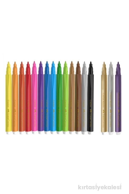 Faber-Castell Comfort Serisi Keçeli Kalem 18 Renk 15+3 Metalik Renk 5068155241