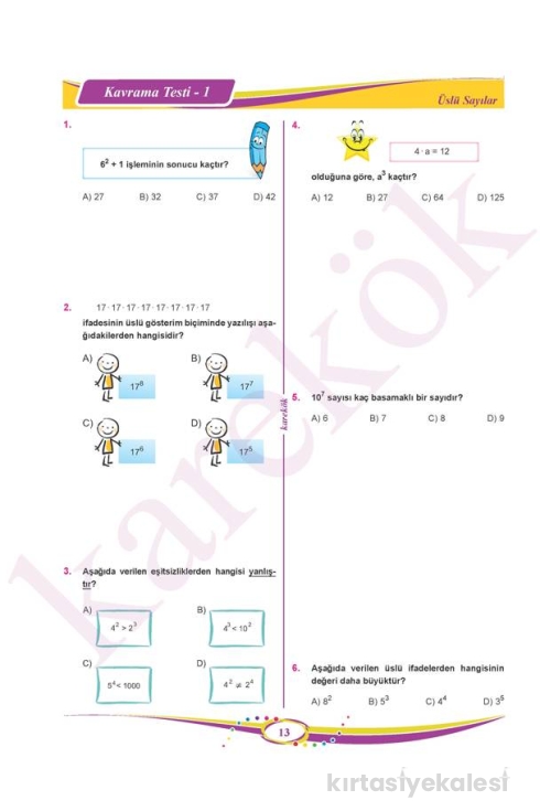 Karekök Yayınları 6. Sınıf Matematik Soru Bankası