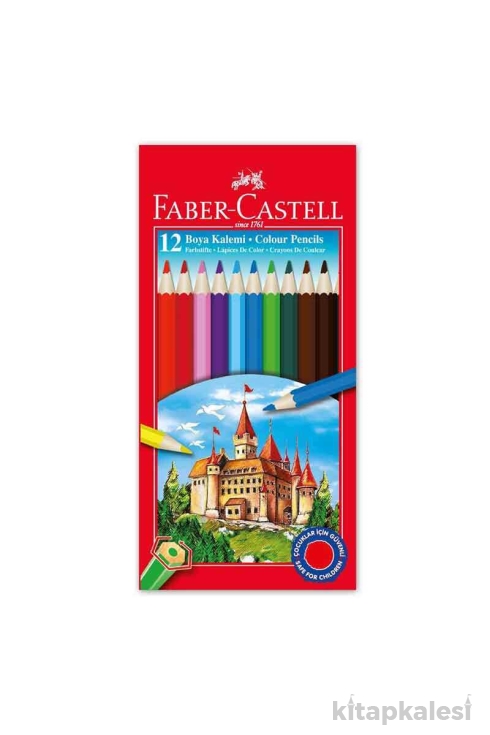 Faber-Castell Büyük Boy 12 Renk Kuru Boya Kalemi