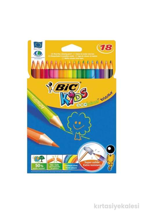 Bic Kids Evolution Kuru Boya Kalemi 18'li Metal 890288