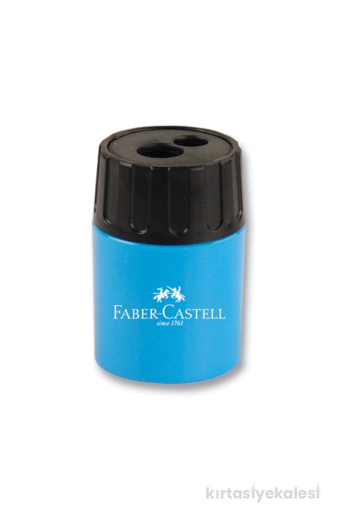 Faber-Castell Geniş Hazneli Çiftli Kalemtıraş Mavi