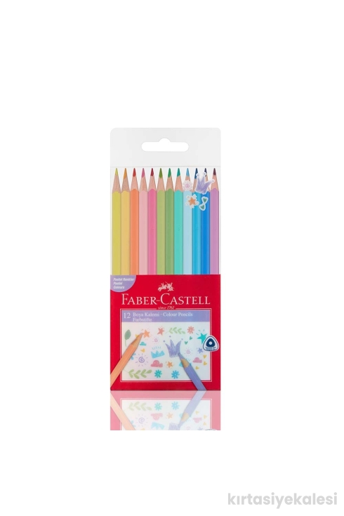 Faber-Castell Üçgen Kuru Boya Pastel Renkler 12′li