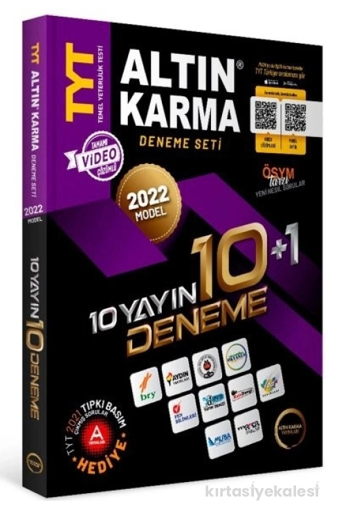 Altın Karma Yayınları Altın Karma 2022 TYT 10 Farklı Yayın 10+1 Denemesi Seti