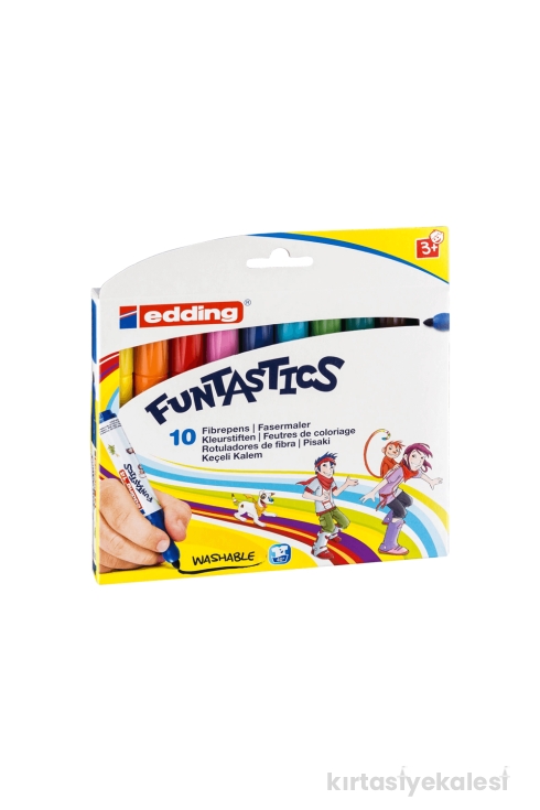 Edding Funtastics Yıkanabilir Keçeli Kalın Uçlu Kalem 10'lu