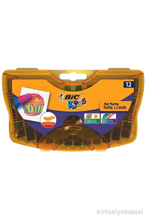 Bic Kids Yağlı Pastel Boya 12 Renk Sert Plastik Kutu