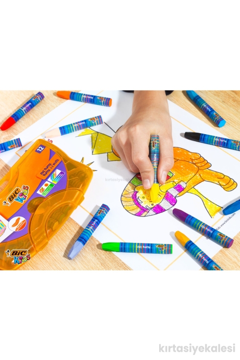 Bic Kids Yağlı Pastel Boya 12 Renk Sert Plastik Kutu