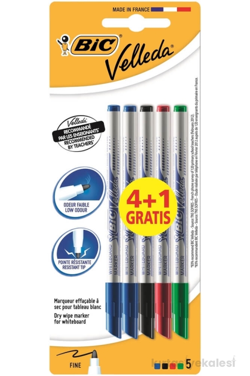 Bic Velleda Çocuk Tahta Kalemi 1721 4+1 Blister