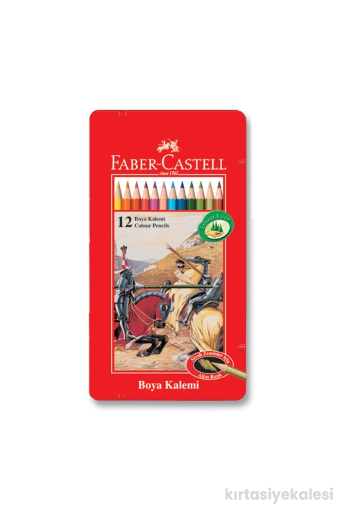 Faber-Castell Kuru Boya Kalemi Metal Kutu 12 Renk