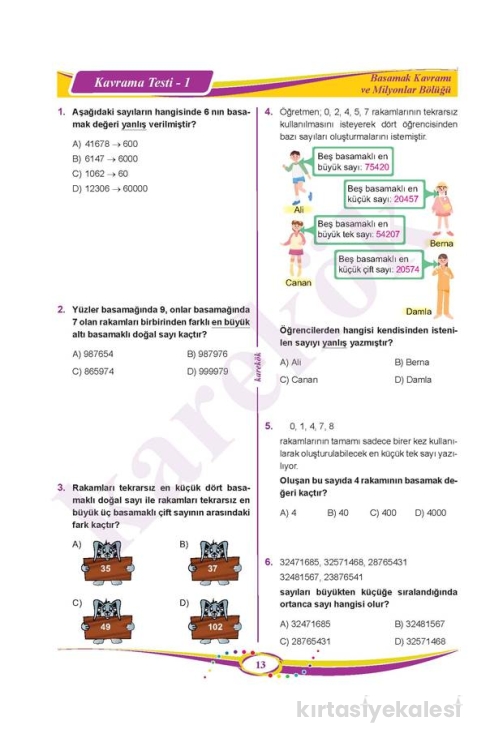 Karekök Yayınları 5. Sınıf Matematik Soru Bankası