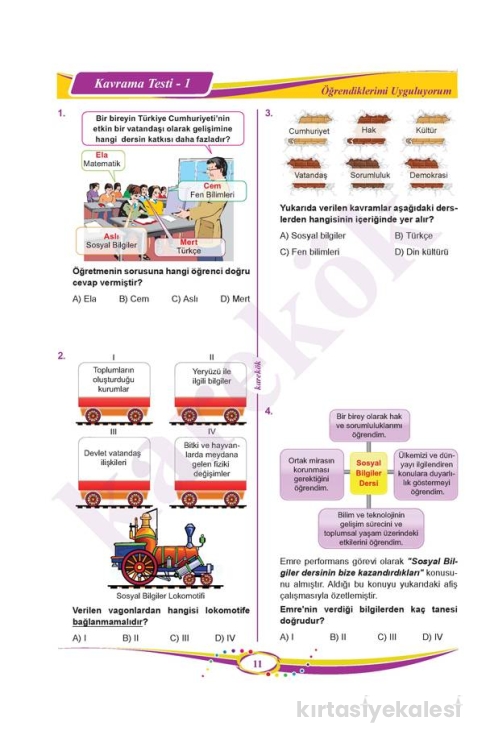 Karekök Yayınları 5. Sınıf Sosyal Bilgiler Soru Bankası