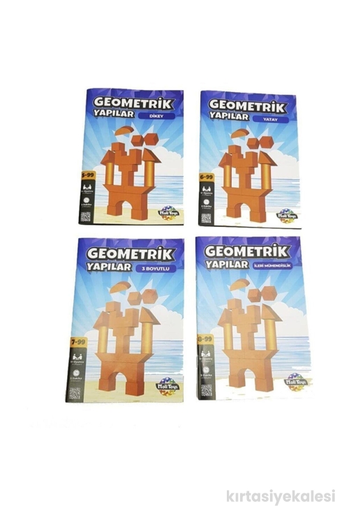 Moli Toys Geometrik Yapılar - Akıl ve Zeka Kutu Oyunu 4 Oyun 1 Arada