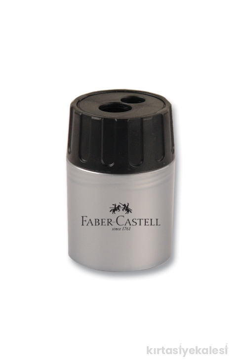 Faber-Castell Geniş Hazneli Çiftli Kalemtıraş Gri
