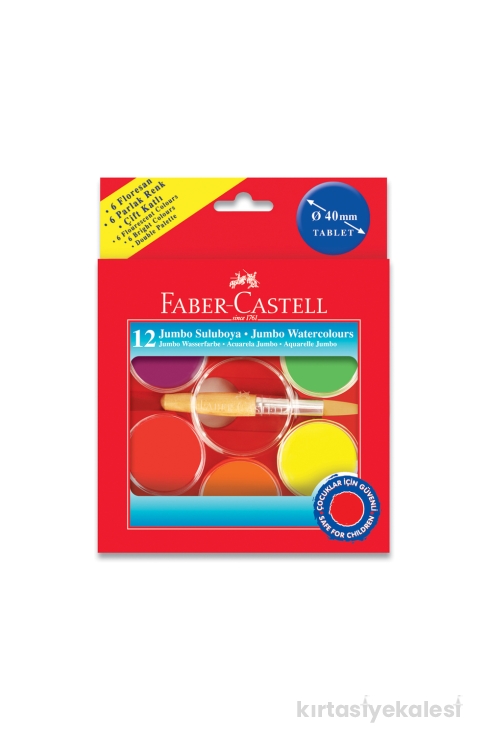 Faber-Castell Jumbo Suluboya 40 mm 12 Renk