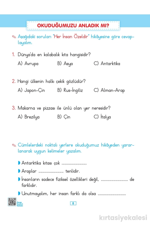 Key Kaliteli Eğitim Yayınları 1. Sınıf Keyifle Okuyorum Anlıyorum