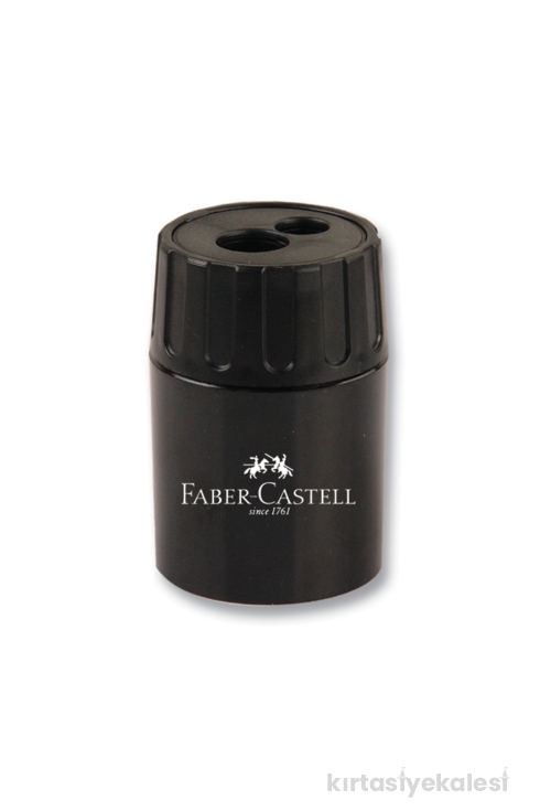 Faber-Castell Geniş Hazneli Çiftli Kalemtıraş Siyah