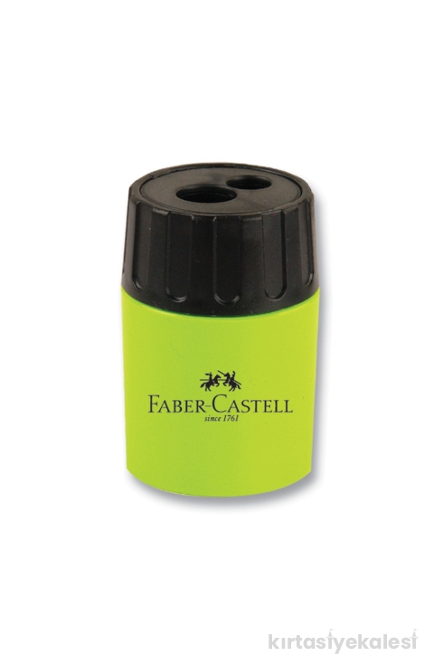 Faber-Castell Geniş Hazneli Çiftli Kalemtıraş Yeşil