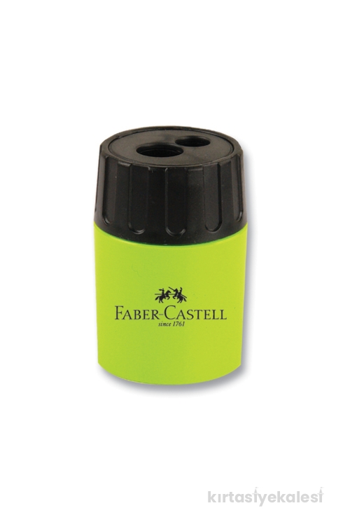Faber-Castell Geniş Hazneli Çiftli Kalemtıraş Yeşil