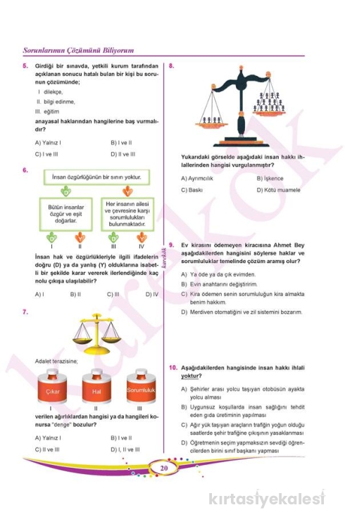 Karekök Yayınları 6. Sınıf Sosyal Bilgiler Soru Bankası