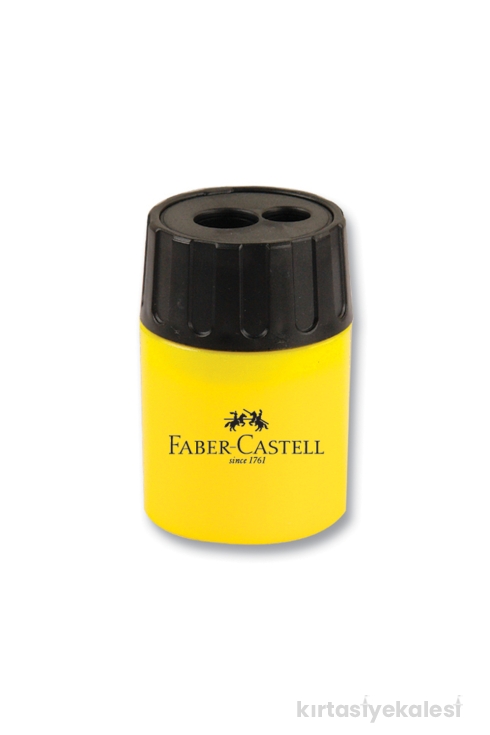 Faber-Castell Geniş Hazneli Çiftli Kalemtıraş Sarı