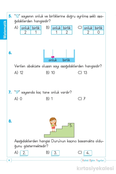 Key Kaliteli Eğitim Yayınları 1. Sınıf Kazanım Test Yaprakları