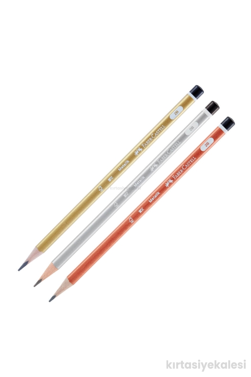 Faber-Castell Metalik Mercanlı Üçgen Kurşun Kalem 2B