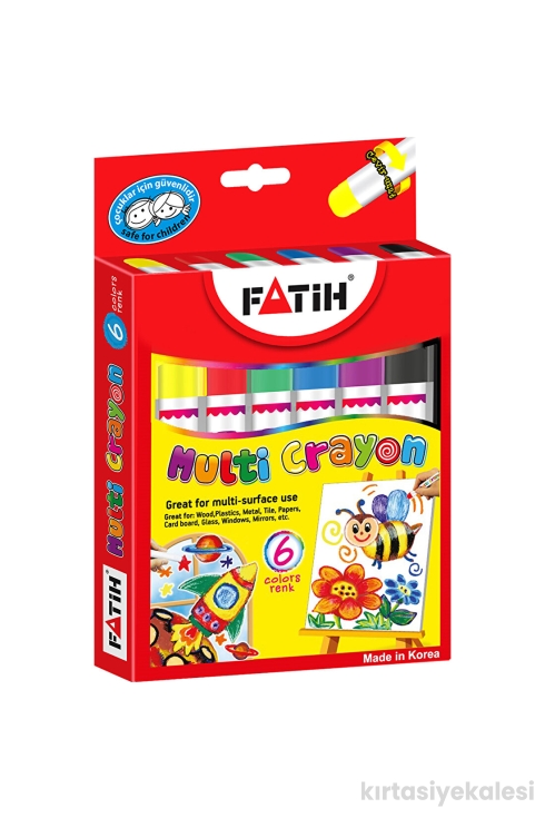 Fatih Multi Crayon Çevirmeli Mum Boya 6 Renk