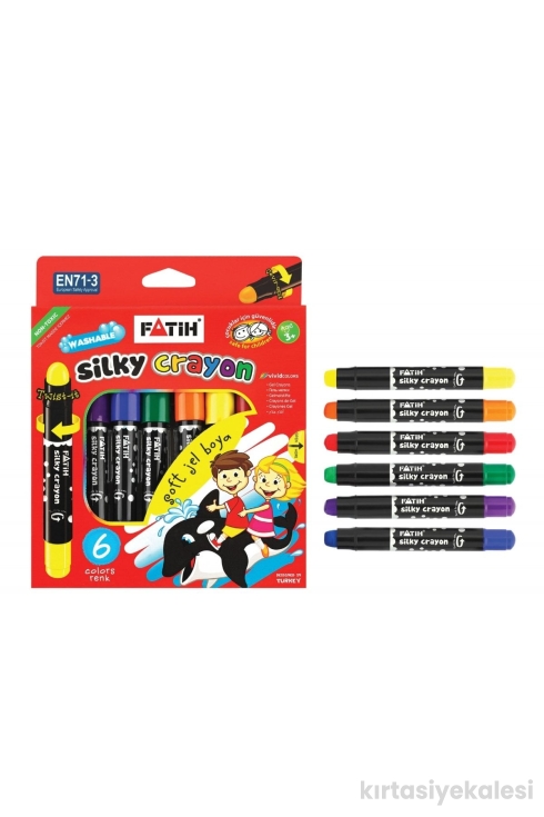 Fatih Silky Crayon Çevirmeli Mum Boya 6 Renk