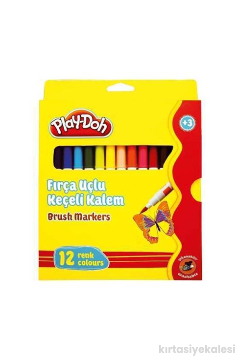 Play-Doh Fırça Uçlu Keçeli Kalem 12'li