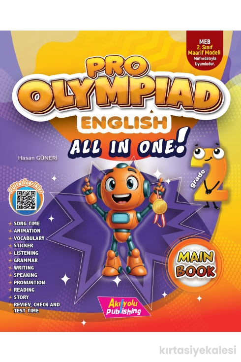 Key Akılyolu Publishing Grade 2 Pro Olympiad English – All In One