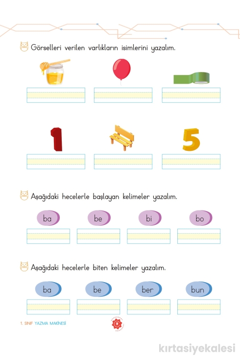 Key Kaliteli Eğitim Yayınları 1. Sınıf Yazma Makinesi