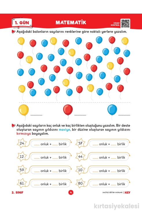 Key Kaliteli Eğitim Yayınları 2. Sınıf Keyifli Kasım Ara Tatil Kitabım