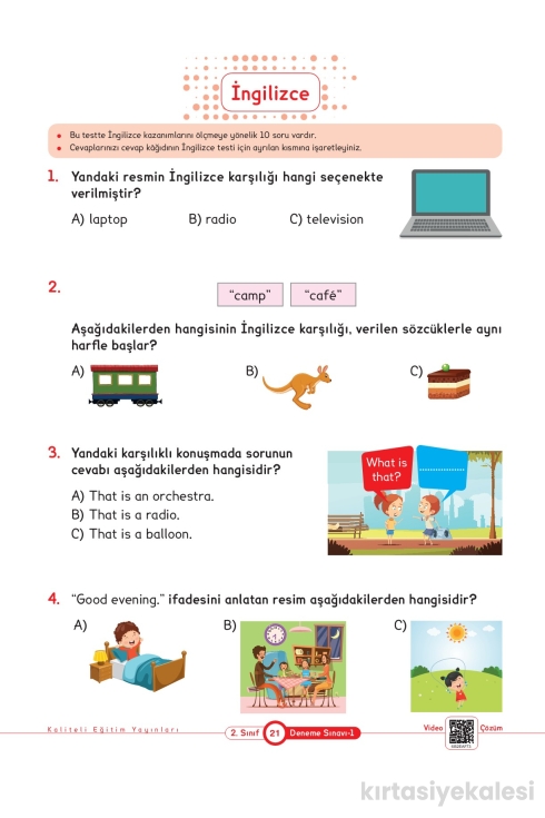 Key Kaliteli Eğitim Yayınları 2. Sınıf Keyifli Yeni Nesil 6'lı Deneme Sınavı