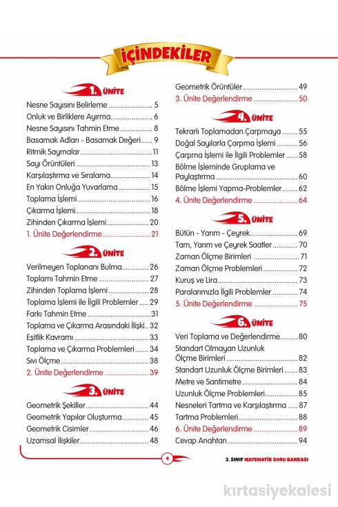 Key Kaliteli Eğitim Yayınları 2. Sınıf The Best Matematik Yüzde Yüz Yeni Nesil Soru Bankası