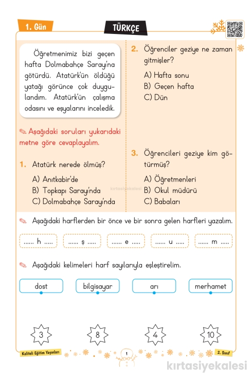 Key Kaliteli Eğitim Yayınları 2. Sınıf Keyifli Yarıyıl Tatil Seti