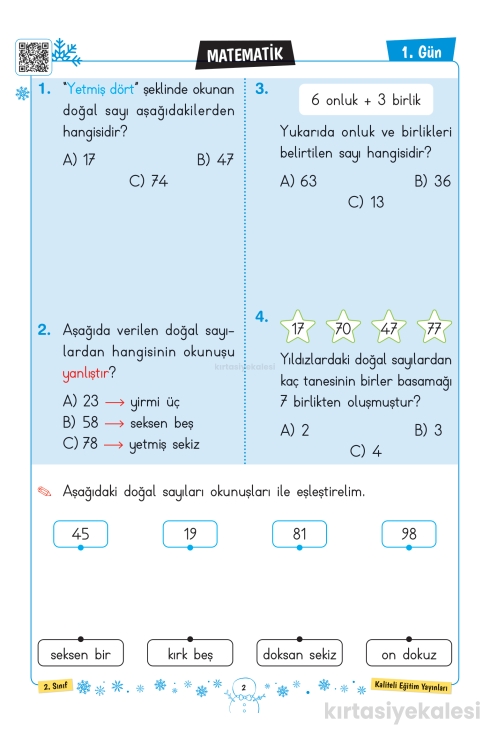 Key Kaliteli Eğitim Yayınları 2. Sınıf Keyifli Yarıyıl Tatil Seti