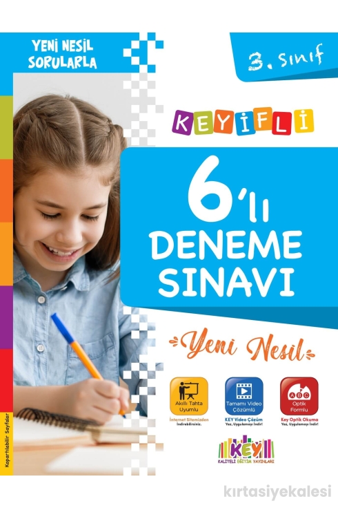 Key Kaliteli Eğitim Yayınları 3. Sınıf Keyi̇fli̇ Yeni̇ Nesi̇l 6'lı Deneme Sınavı