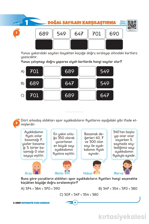 Key Kaliteli Eğitim Yayınları 3. Sınıf The Best Matematik Yüzde Yüz Yeni Nesil Soru Bankası